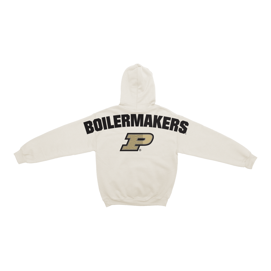 Purdue Boilermakers Bone Chenille Pullover Hoodie