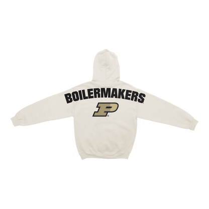 Purdue Boilermakers Bone Chenille Pullover Hoodie