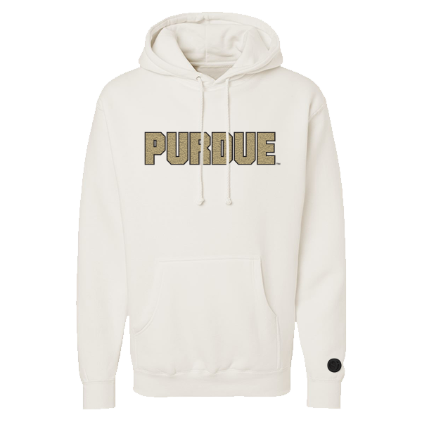 Purdue Boilermakers Bone Chenille Pullover Hoodie