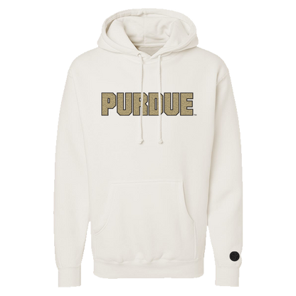 Purdue Boilermakers Bone Chenille Pullover Hoodie