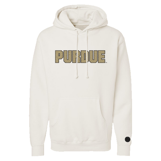 Purdue Boilermakers Bone Chenille Pullover Hoodie