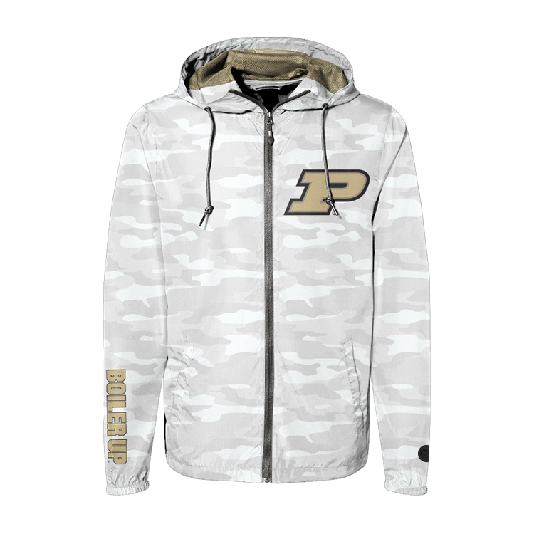 Camouflage; white Purdue Boilermakers Hooded Jacket - Official NCAA Licensed Collegiate Apparel