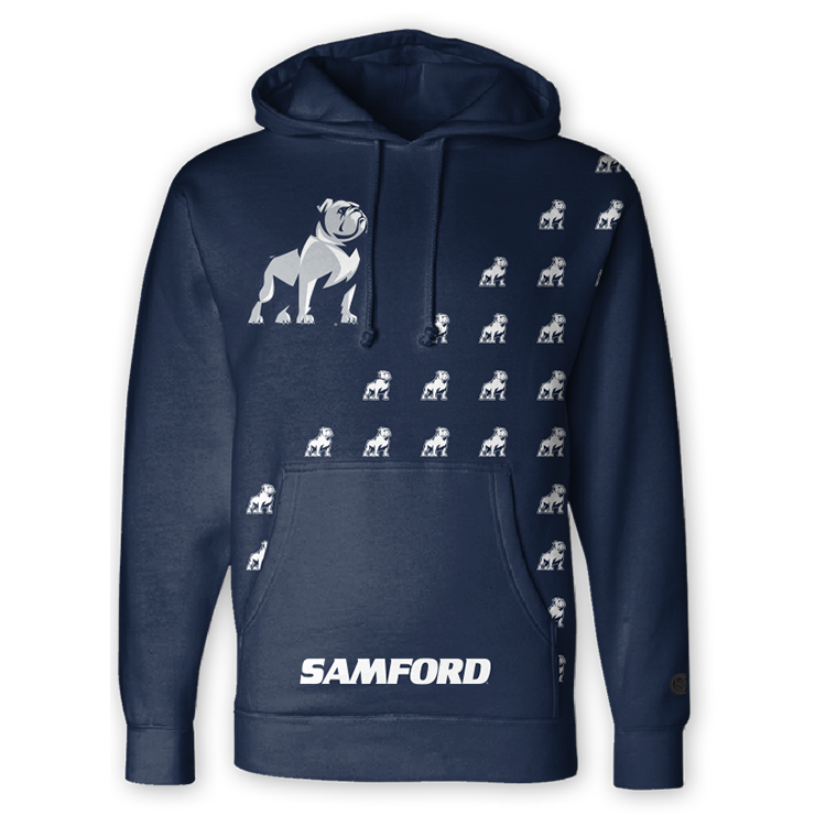 Samford Bulldogs Fade Hoodie