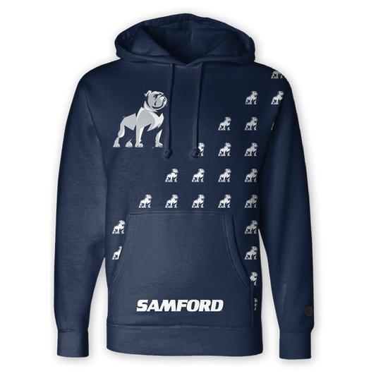 Samford Bulldogs Fade Hoodie