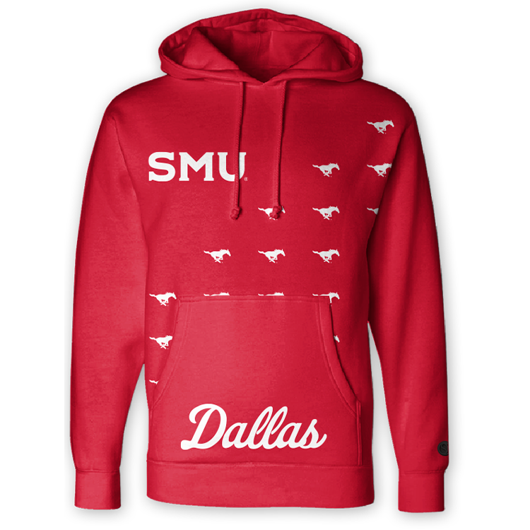 SMU Mustangs Fade Hoodie