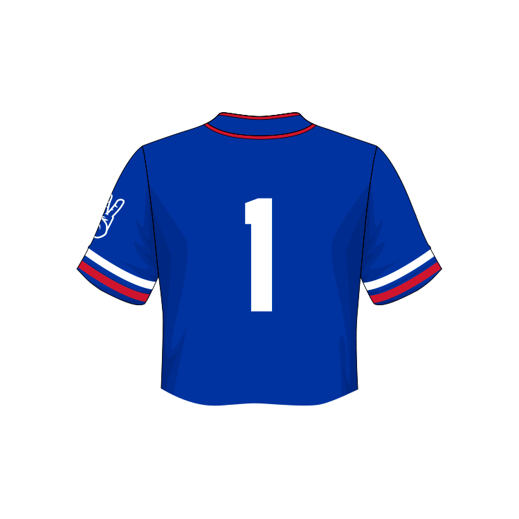 SMU Mustangs Fashion Cropped Baseball Jersey