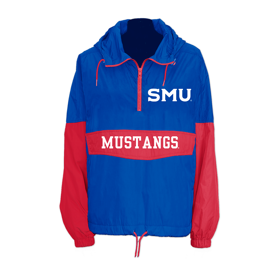 SMU Mustangs Retro Pullover Windbreaker