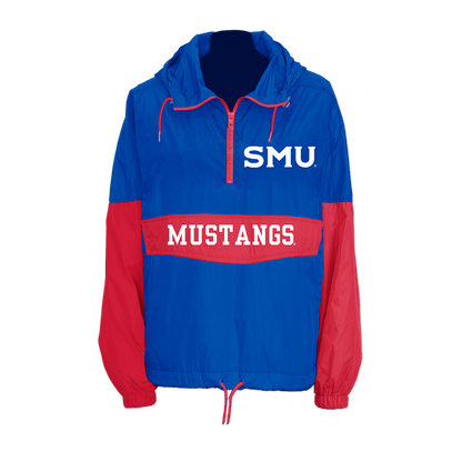 SMU Mustangs Retro Pullover Windbreaker