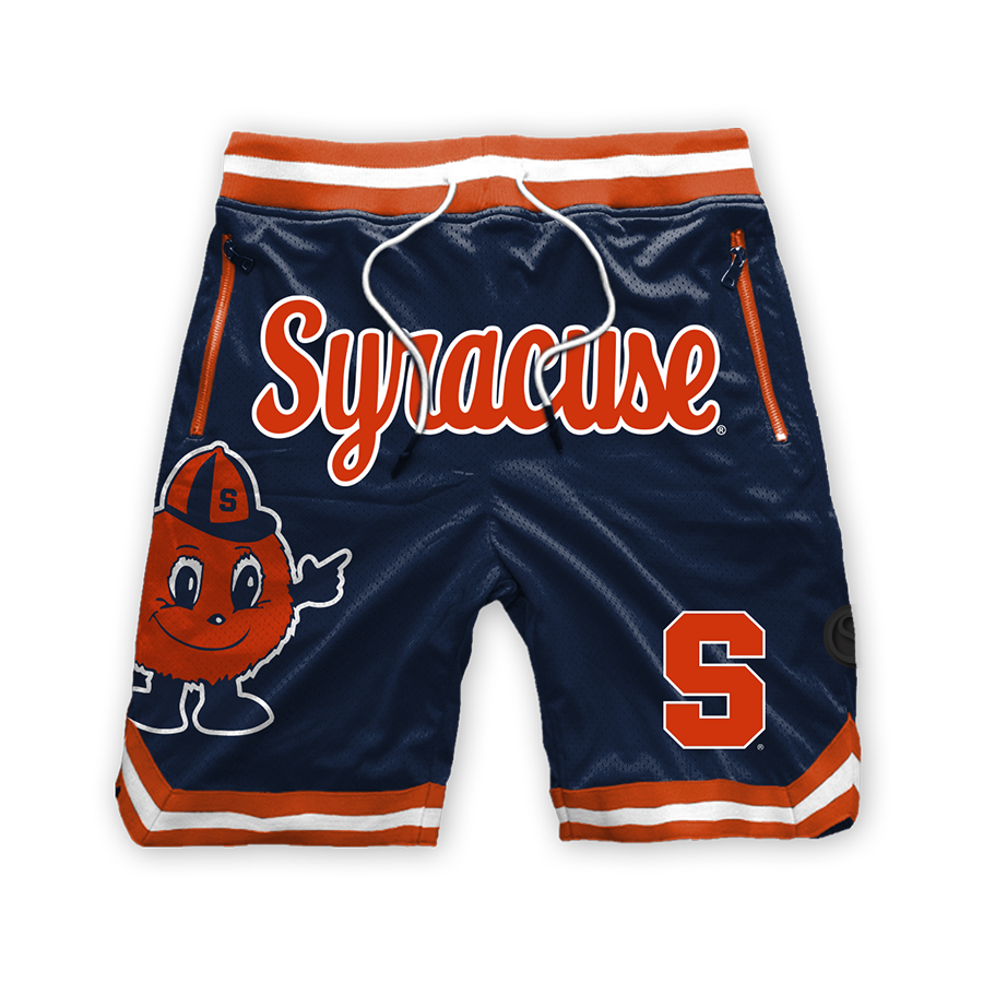 Pantalones cortos de malla de poliéster de color naranja Syracuse