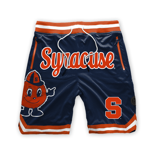 Pantalones cortos de malla de poliéster de color naranja Syracuse