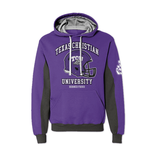 TCU Horned Frogs AOP Chenille Pullover Hoodie