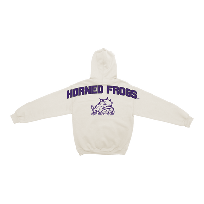 TCU Horned Frogs Bone Chenille Pullover Hoodie