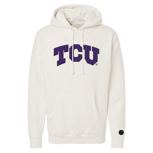 TCU Horned Frogs Bone Chenille Pullover Hoodie