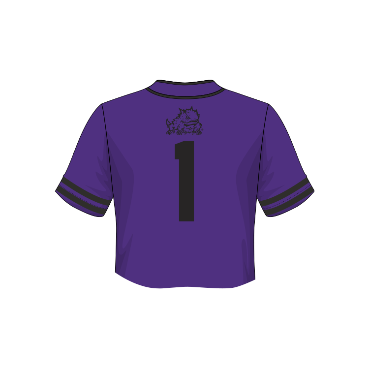 TCU Horned Frogs Fashion Cropped Baseball Jersey