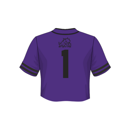 TCU Horned Frogs Fashion Cropped Baseball Jersey