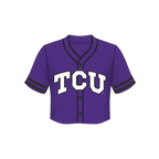 TCU Horned Frogs Fashion Cropped Baseball Jersey