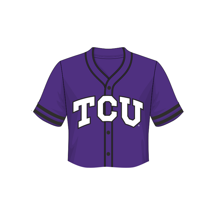TCU Horned Frogs Fashion Cropped Baseball Jersey