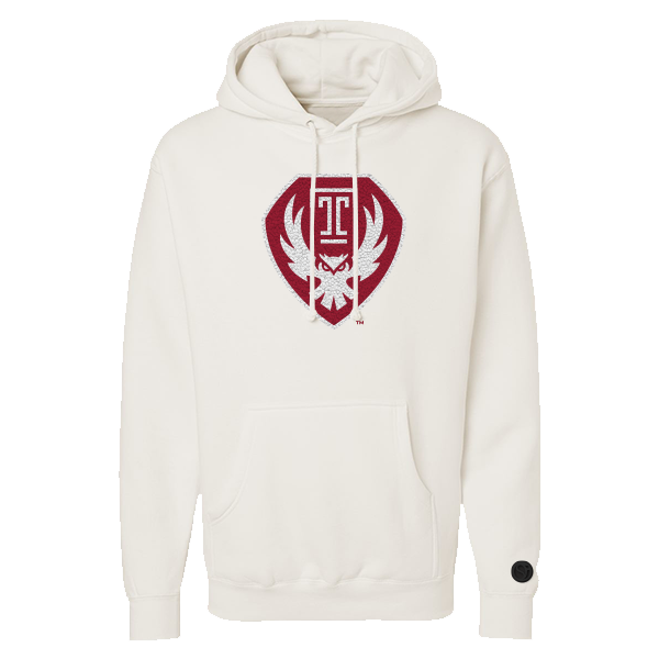 Temple Owls Chenille Pullover Hoodie