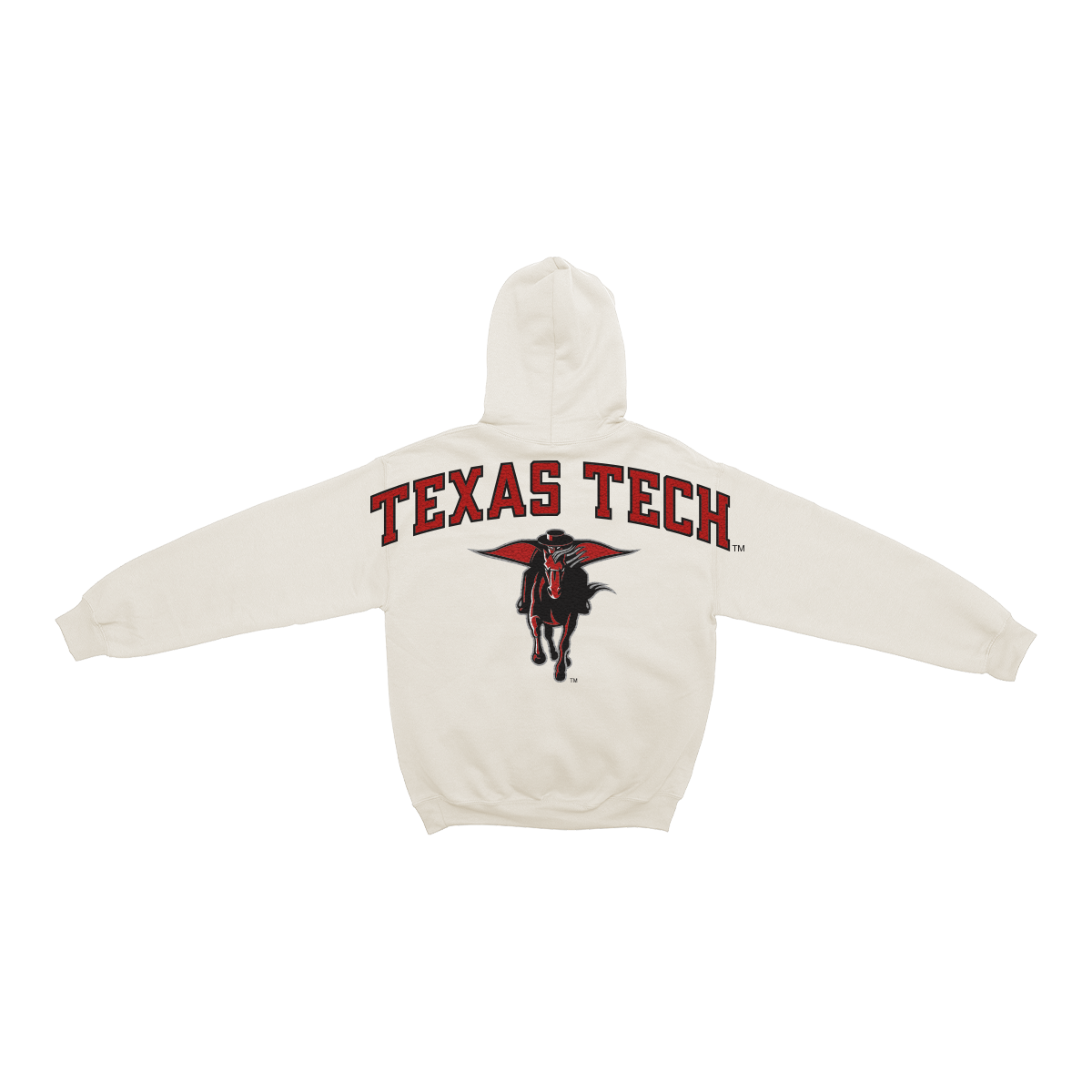 Texas Tech Red Raiders Bone Chenille Pullover Hoodie