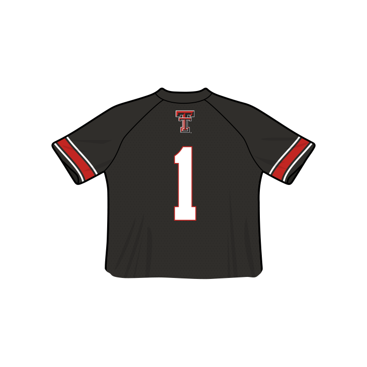 Camiseta de fútbol recortada de los Texas Tech Red Raiders
