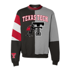 Texas Tech Red Raiders Logo Split Crewneck