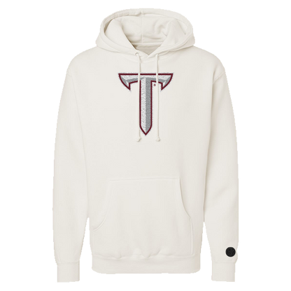 Troy Trojans Bone Chenille Pullover Hoodie