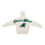 Tulane Green Wave Bone Chenille Pullover Hoodie