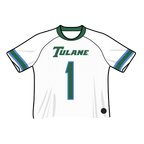 White Tulane University Green Wave Football Jersey - Official NCAA Licensed Collegiate Apparel