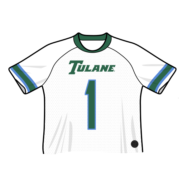 White Tulane University Green Wave Football Jersey - Official NCAA Licensed Collegiate Apparel