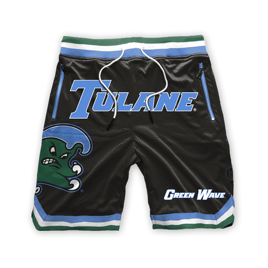Tulane Green Wave Poly Mesh Shorts