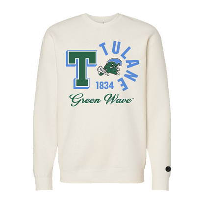 Sudadera retro parpadeante de Tulane Green Wave