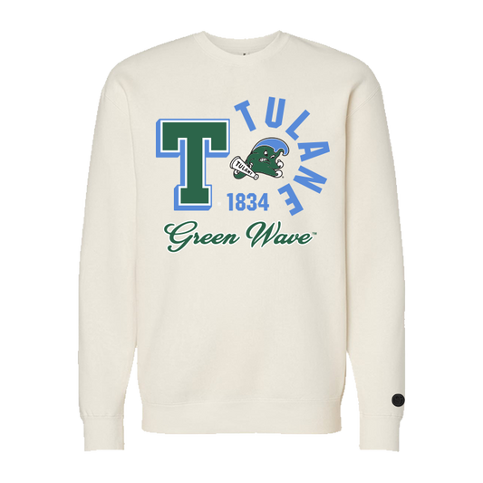 Sudadera retro parpadeante de Tulane Green Wave