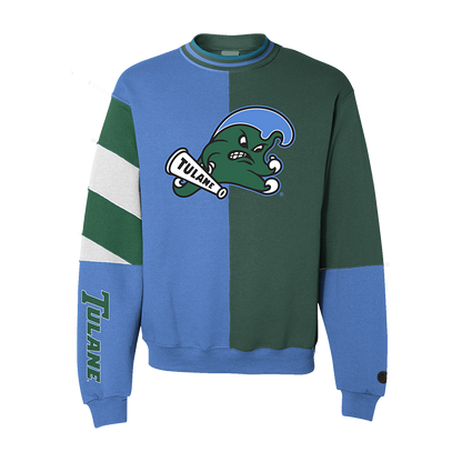 Tulane Green Wave Split Crewneck