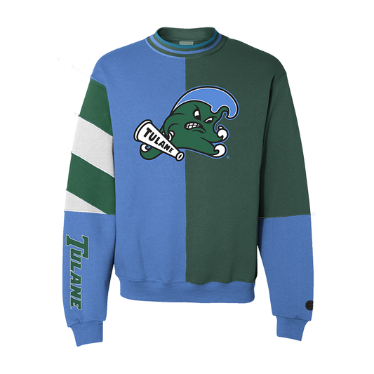 Tulane Green Wave Split Crewneck