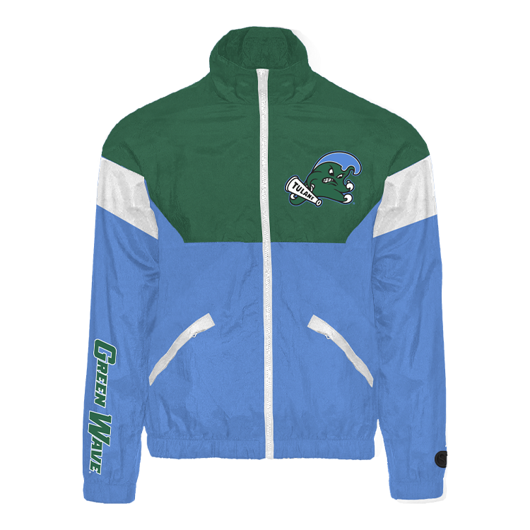 Green Tulane University Green Wave Track Jacket - Official NCAA Licensed Collegiate Apparel
