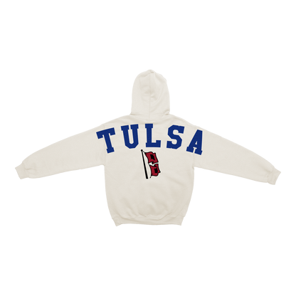 Tulsa Golden Hurricane Bone Chenille Pullover Hoodie