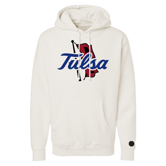 Tulsa Golden Hurricane Bone Chenille Pullover Hoodie