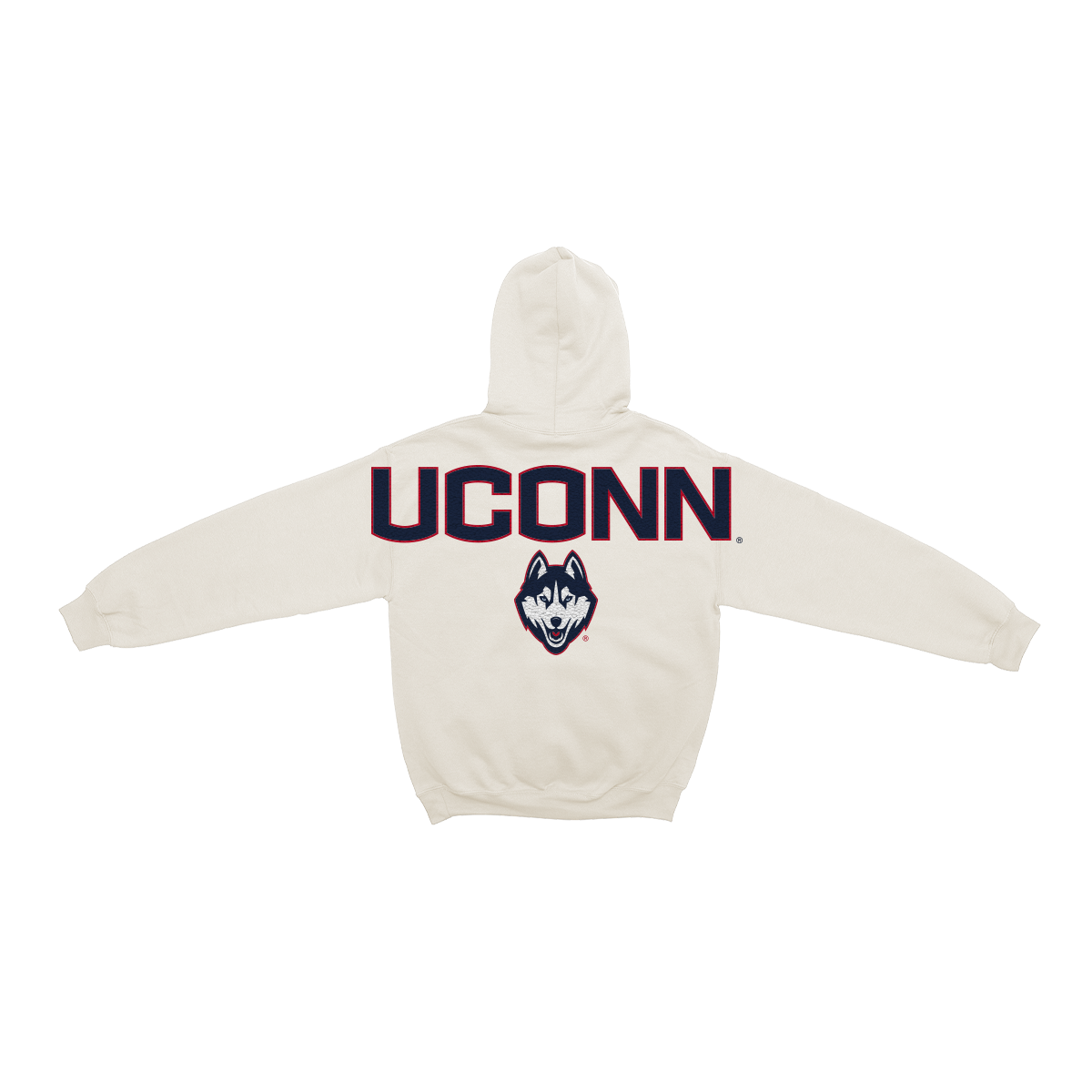 UConn Huskies Bone Chenille Pullover Hoodie