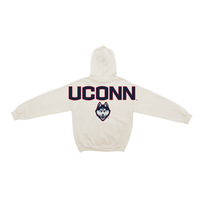 UConn Huskies Bone Chenille Pullover Hoodie