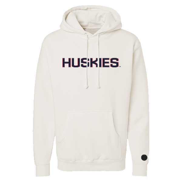 UConn Huskies Bone Chenille Pullover Hoodie
