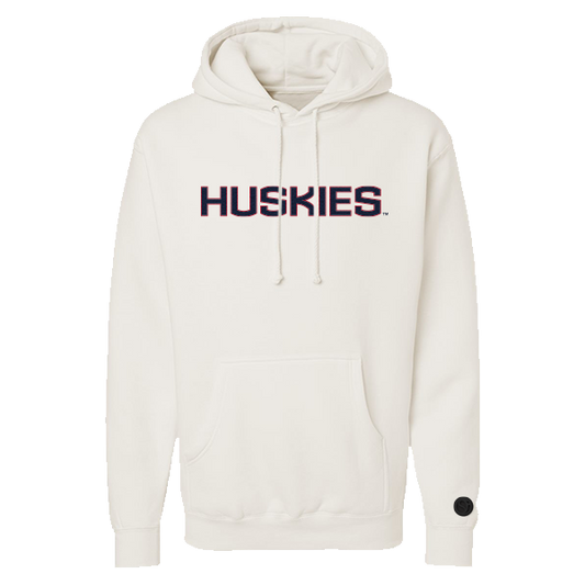 UConn Huskies Bone Chenille Pullover Hoodie