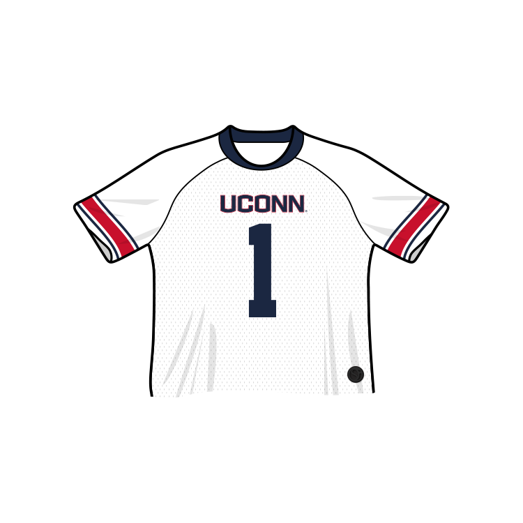 Camiseta de fútbol recortada de los UConn Huskies