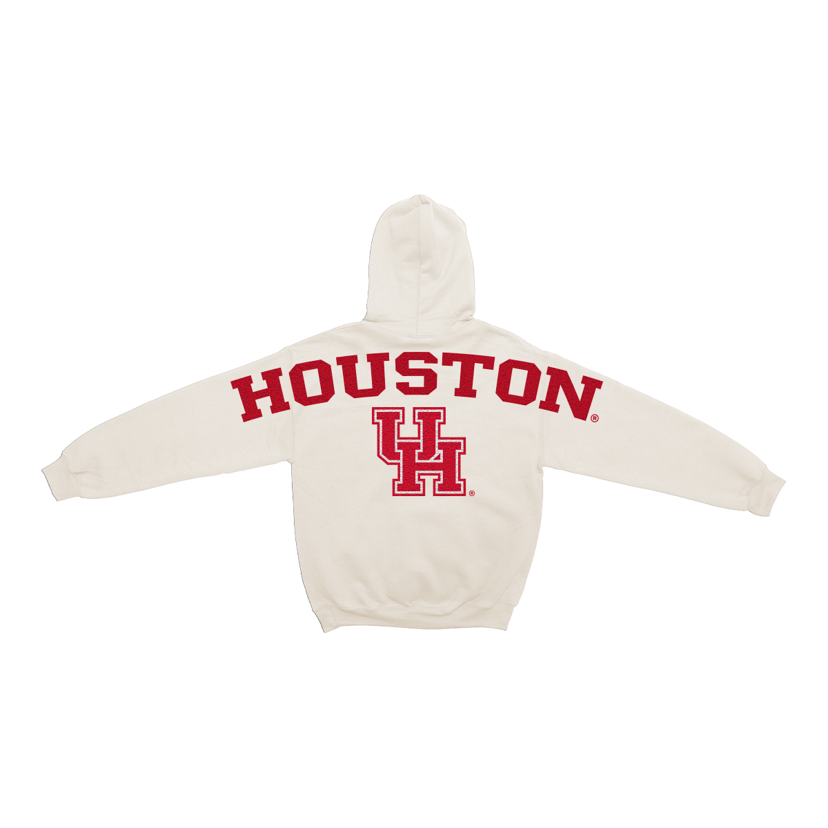 Houston Cougars Bone Chenille Pullover Hoodie