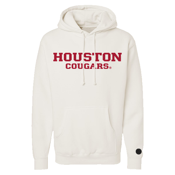Houston Cougars Bone Chenille Pullover Hoodie