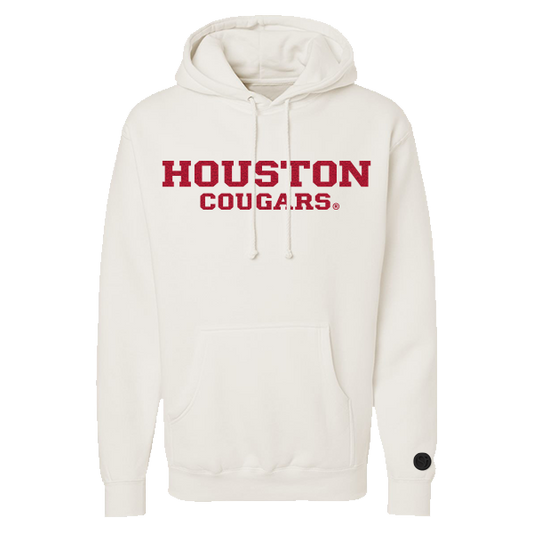 Houston Cougars Bone Chenille Pullover Hoodie