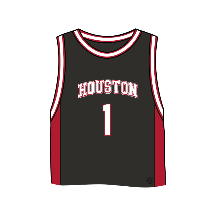 Houston Cougars Fashion Cropped Basketball Jersey
