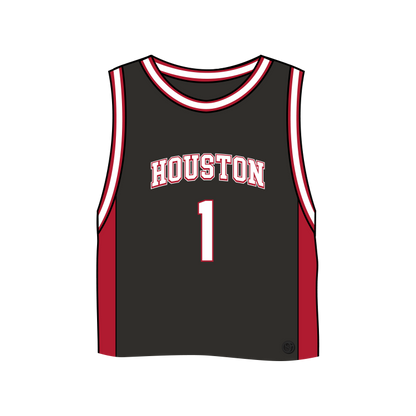 Houston Cougars Fashion Cropped Basketball Jersey