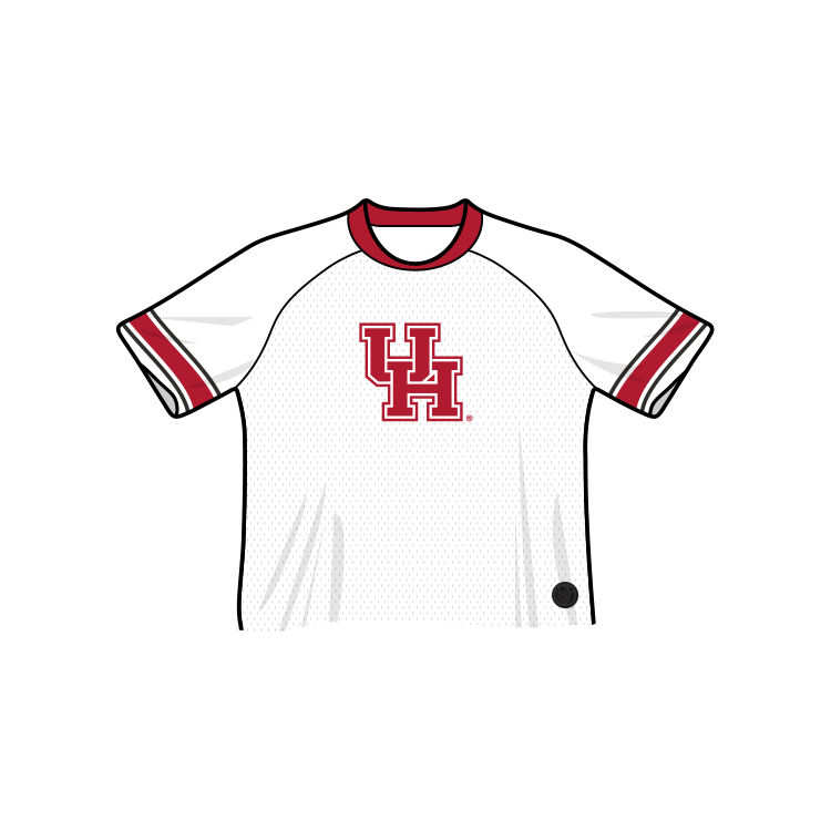 Camiseta de fútbol recortada de los Houston Cougars