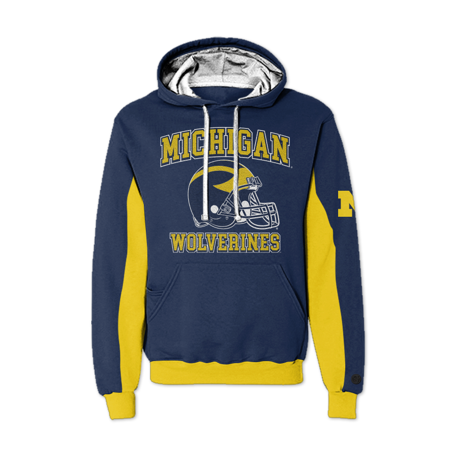 Michigan Wolverines AOP Chenille Pullover Hoodie