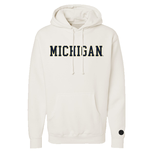 Michigan Wolverines Bone Chenille Pullover Hoodie